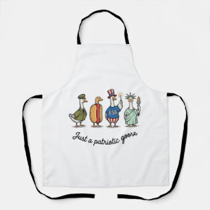 Delantal Camisa divertida de ganso patriótico grabado vinta