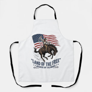 Delantal Camisa occidental de tierra de libertad de vaquero