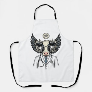 Delantal Camisa vectorial de doctor vaca vintage Diseño_1