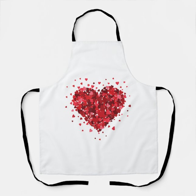 Delantal Camisas del Corazón del Amor Para Mujeres Chicas M (Anverso)
