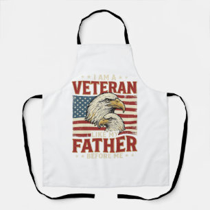 Delantal Camiseta Águila Veterano Como Mi Padre Antes Que Y