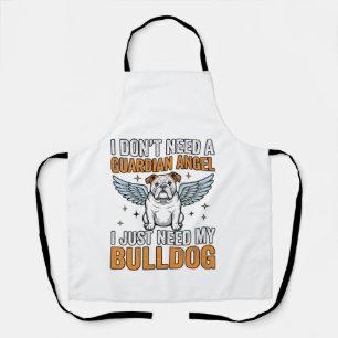 Delantal Camiseta Ángel de la Guarda Bulldog Amante de Perr