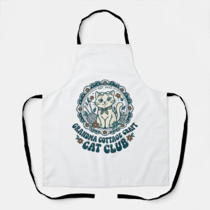 Delantal Camiseta Arte Abuela Cabaña Arte Gato Amante Masco