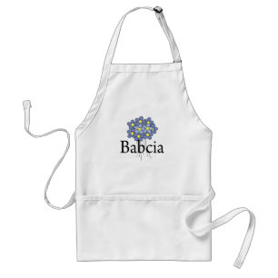 Delantal Camiseta Babcia Blue Flower Bonito