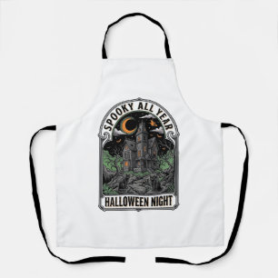 Delantal Camiseta Casa Embrujada Halloween Bruja Vintage_1