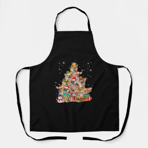 Delantal Camiseta clásica Chihuahua Luces Xmas Árbol de Nav