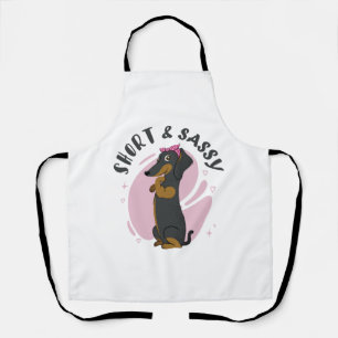 Delantal Camiseta clásica Dachshund corta y elegante (1)