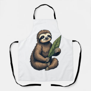 Delantal Camiseta clásica de animal de grabado de línea de
