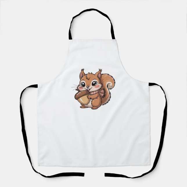 Delantal camiseta clásica de ardilla otoñal (Anverso)