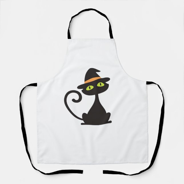 Delantal camiseta clásica de bruja kitty (Anverso)