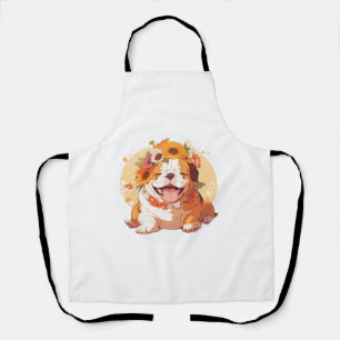 Delantal Camiseta Clásica de Bulldog Inglés Adorable (1)