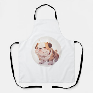Delantal Camiseta clásica de Bulldog inglés adorable (3)