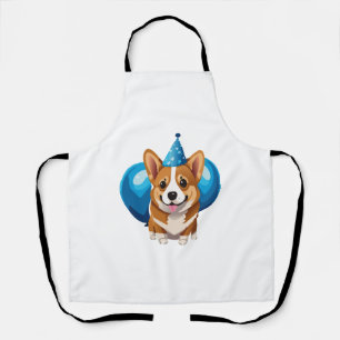 Delantal Camiseta Clásica de Cachorro Azul (1)