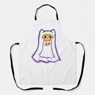 Delantal Camiseta clásica de gato fantasma_3
