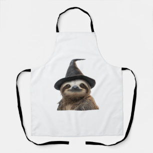 Delantal Camiseta clásica de perezoso con sombrero de bruja
