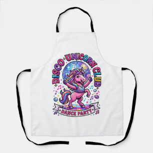 Delantal Camiseta comercial del club de unicornios disco Un