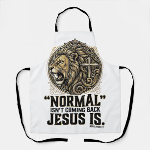 Delantal Camiseta Cristiana Cruz León Jesús Está Volviendo