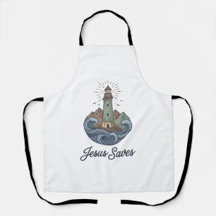 Delantal Camiseta Cristiana Faro Vintage Jesús Salva_1