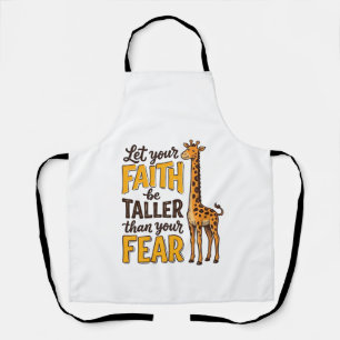 Delantal Camiseta cristiana vintage de jirafa Fear Over Fai