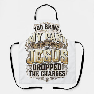 Delantal Camiseta cristiana vintage Jesús retiró los cargos