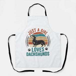 Delantal Camiseta de amante de Dachshund Gráfico de perro d