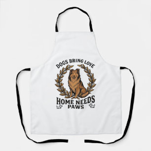 Delantal Camiseta de amor de perro grabado vintage diseño d