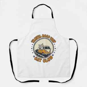 Delantal Camiseta de arte para amantes de gatos y viajes - 