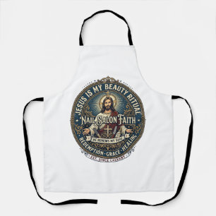 Delantal Camiseta de artista de uñas Jesús Tech de inspirac