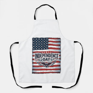Delantal Camiseta de bandera vintage del Día de la Independ