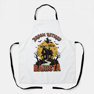 Delantal Camiseta de Barista de Halloween Bruja Divertida C