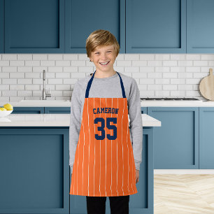 Delantal Camiseta de béisbol de rayas con colores editables