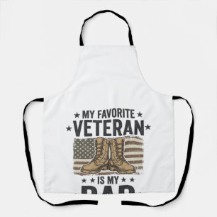 Delantal Camiseta de Botas de Combate Patrióticas para Papá