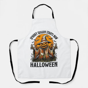 Delantal Camiseta de Bruja Calabaza Espantapájaros de Hallo