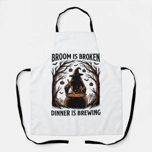 Delantal Camiseta de bruja cocinando divertido diseño de ca