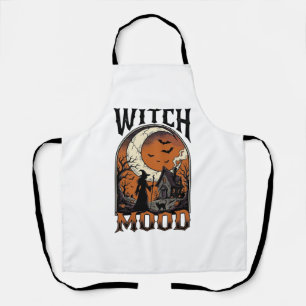 Delantal Camiseta de Bruja de Halloween Diseño de Luna Embr