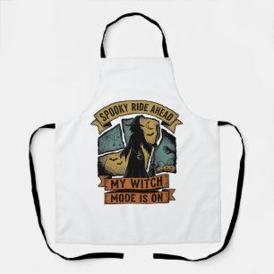 Delantal Camiseta de bruja de Halloween divertido diseño vi