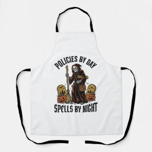 Delantal Camiseta de Bruja de Seguros, Agente de Halloween