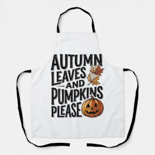 Delantal Camiseta de calabaza de otoño con hojas y ambiente