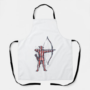 Delantal Camiseta de caza con arco de bandera estadounidens