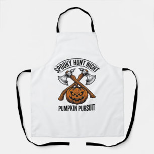 Delantal Camiseta de caza de Halloween con hachas de calaba