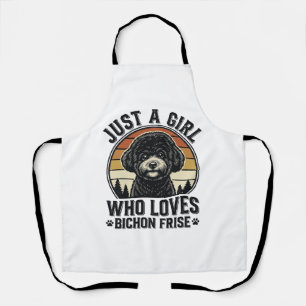 Delantal Camiseta de chica Bichon Frise amante de perros vi