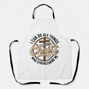 Delantal Camiseta de cita vintage Christian Philippians 4_1