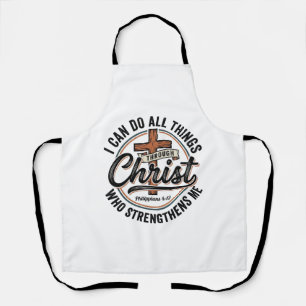 Delantal Camiseta de cita vintage Christian Philippians 4_1