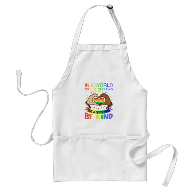 Delantal Camiseta de Conciencia de Igualdad de Arcoiris de  (Frente)