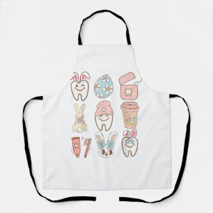 Delantal Camiseta de conejito de dientes de asistente denta