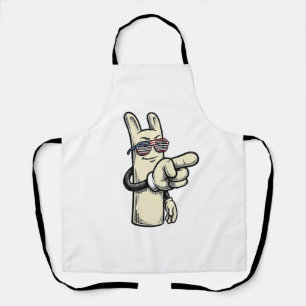 Delantal Camiseta de dibujos animados de mano señalando pat