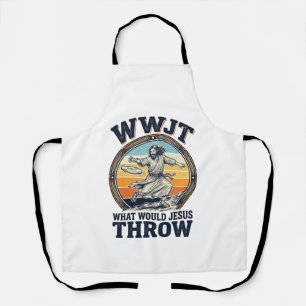 Delantal Camiseta de disco vintage WWJT ¿Qué lanzaría Jesús