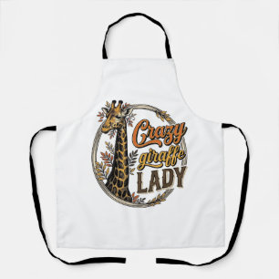 Delantal Camiseta de diseño de grabado vintage de la loca d