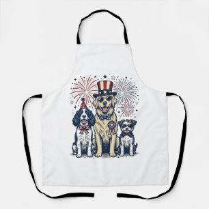 Delantal Camiseta de diseño de grabado vintage trío de perr