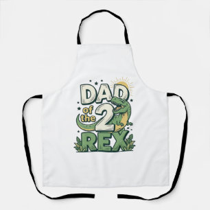 Delantal Camiseta de diseño del padre de los 2 Rex Dinosaur